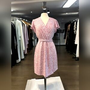 Nine West - Wrap Dress - Dusky Pink & White - Size 2XL - NWTs